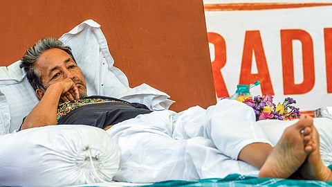 Activist Sonam Wangchuk on Monday said he would continue his indefinite hunger strike from the hospital.