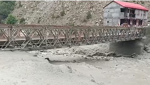 A flash flood struck the Cholling area around 4 am after overnight rain caused the Miru Nallah to swell. 