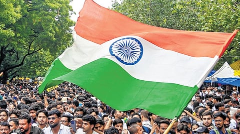 A day after showdown with police, youth get creative with agitation.