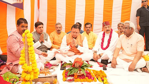 Uttarakhand Chief Minister Pushkar Singh Dhami on Tuesday laid the foundation stone for four infrastructure projects worth nearly Rs 235 crore under the Haridwar-Rishikesh Ganga Corridor.