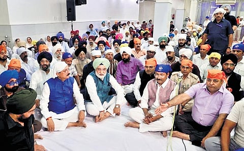 Lieutenant-Governor Taranjit Singh Sandhu during the Kirtan Darbar on Tuesday.
