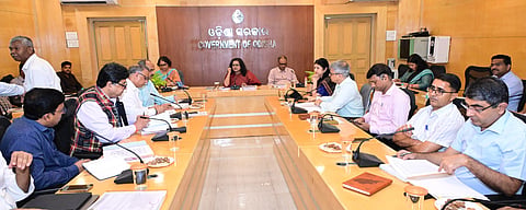 Chief Secretary Anu Garg chairing the 148th single window clearance authority meeting at Lok Seva Bhawan