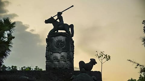 A tombstone in the Sumba village of Kampung Raja Prailiu 