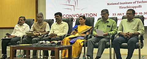  NIT-T Director G Aghila addressing reporters on Thursday
