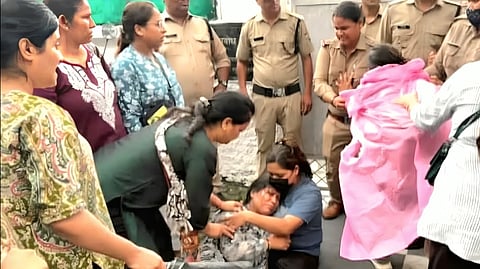 The women, protesting under the Nursing Ekta Manch banner, demanded appointments based on year-wise seniority instead of a written recruitment examination.