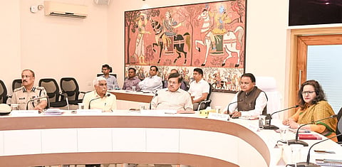 Chief Minister Mohan Charan Majhi taking review on the preparedness on Bahuda Yatra at Lok Seva Bhawan