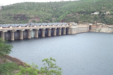 Low storage of water in Srisailam reservoir. 