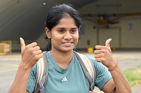 Sindhushree Ganesh pole vaulter .