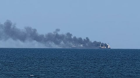 The Ministry of External Affairs said the commercial vessel MV OMORFI was attacked while transiting the Black Sea, reportedly in Russian territorial waters.

