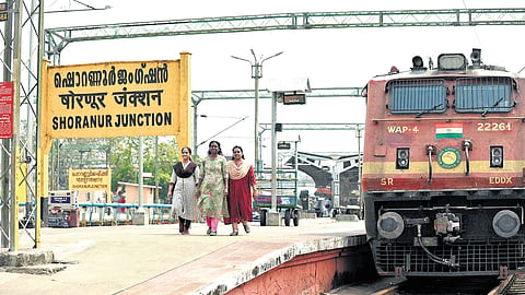 Along with fellow health inspectors at Shoranur railway station