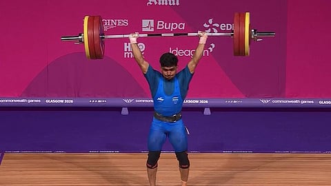 Muthupandi Raja in action on Sunday