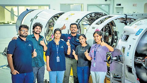 Pritisha with her team members