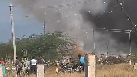 The explosion occurred at a tin-roofed shed on a farmland on Sunday.