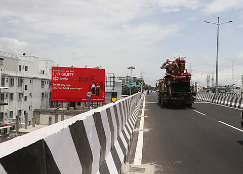 With not even a week passed since the Saibaba Colony flyover was thrown open to the public, illegal hoardings have popped up