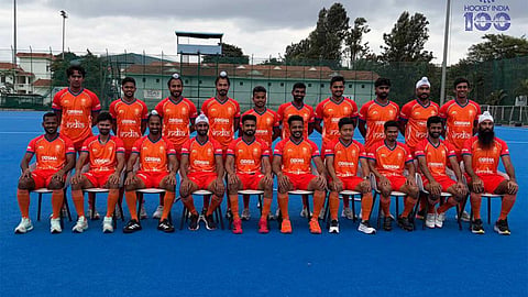 India Men revealing the saffron jersey ahead of FIH Hockey World Cup 2026