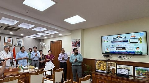 Union Minister Rajiv Ranjan Singh launches the Atmanirbhar Panchayat Program, SAMARTH Portal.