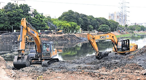 Desilting operations are currently under way at Adyar River, Buckingham canal, Velachery and Narayanapuram lakes 