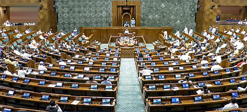 Lok Sabha Speaker Om Birla conducts proceedings in the House during the Monsoon session of Parliament, in New Delhi, Tuesday, July 28, 2026.