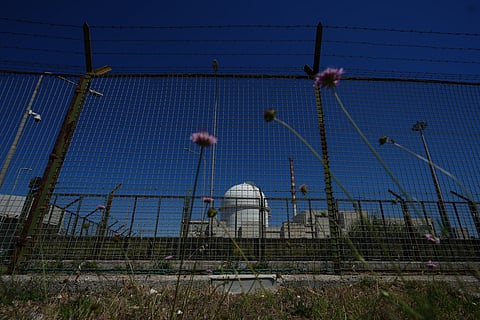 A view of a small reactor of the former nuclear power plant of Latina, Italy, Thursday, June 18, 2026. 
