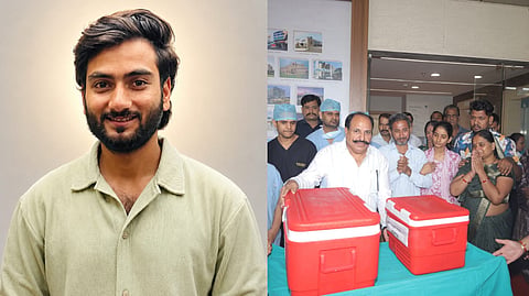 Gaurav Dave's organs being transported.