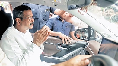 Former Union Education minister Dharmendra Pradhan on Tuesday received a rousing welcome at Biju Patnaik International Airport