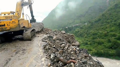 The disruption has affected movement on the route leading to the Yamunotri shrine, one of the four Char Dham pilgrimage sites. 