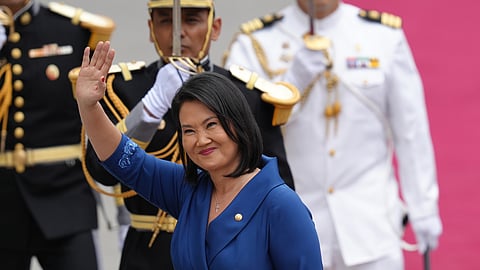 President-elect Keiko Fujimori arrives at Congress before her inauguration in Lima, Peru, Tuesday, July 28, 2026