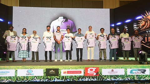 Kovai Kings and TNCA office bearers at the jersey unveiling event