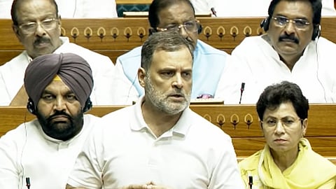 Rahul Gandhi begins speech on anti-paper leak bill