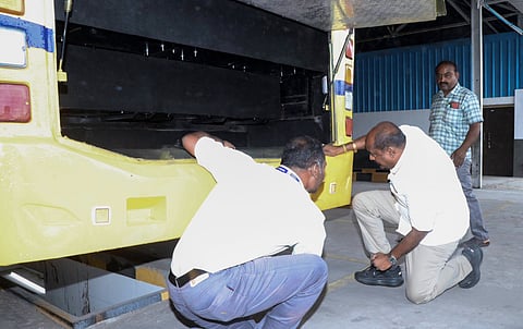 Meanwhile, Transport Minister A Vijay Tamilan Parthiban on Wednesday inspected cargo compartments retrofitted in state-run buses.