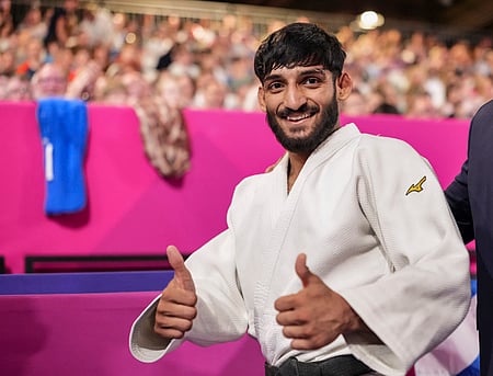 India's Harsh Singh at Glasgow CWG