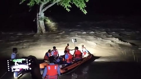 Heavy rainfall caused river levels to rise suddenly, stranding four picnickers, Huzefa Hamid, Mayank, Ali Asgar and Ayush, on an island.