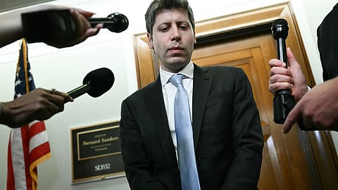 Open AI CEO Sam Altman at the US Capitol in Washington, DC, on July 29, 2026. Altman said he planned to meet with US lawmakers about the "future artificial intelligence technology" following the incident
