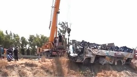 At least 27 killed after Algerian bus plunges into ravine near Algiers.