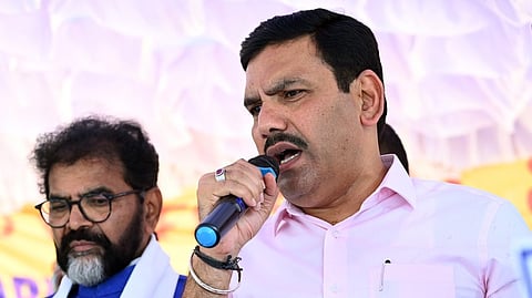 State BJP president BY Vijayendra accused Leader of Opposition in Lok Sabha Rahul Gandhi of repeatedly making CM DK Shivakumar and other Congress leaders wait in Delhi for approval of the ministerial list. 