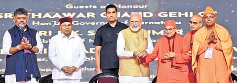 PM Narendra Modi inaugurates ‘Viveka Smaraka’ in Mysuru on Saturday.