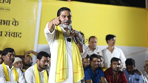 Jan Suraaj Party chief Prashant Kishor addresses a campaign rally in the Bankipur Assembly constituency on Wednesday, July 15, 2026.