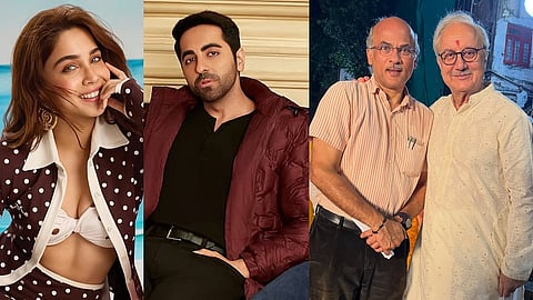Sharvari; Ayushmann Khurrana; Sooraj Barjatya and Anupam Kher on Yeh Prem Mol Liya sets