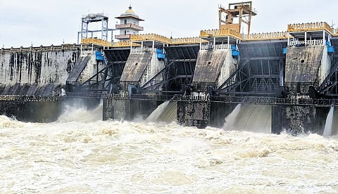 Water being released
from the Kabini reservoir in Mysuru district on Sunday, August 2, 2026.