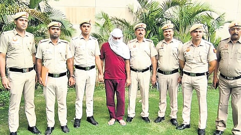 52-year-old accused Kamal Singh in police custody on Monday 