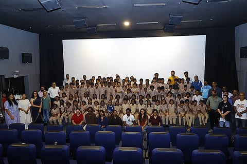 The government school children at the screening