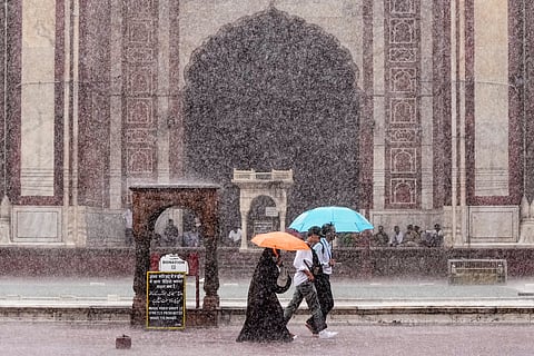 The weather office has forecast a generally cloudy sky with light rain on Monday.