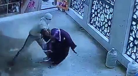The  video shows that even when Sandhya fell to the floor, the accused continued to stab her