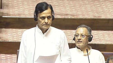 Minister of State for Home Nityanand Rai addressing the Rajya Sabha.