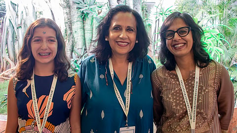 (From left) Mrinalini Levin-Srinivasan, Shobha Tharoor Srinivasan and Ragini 
Tharoor Srinivasan