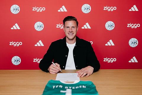 Germany goalkeeper Marc-Andre ter Stegen joined Ajax on loan from Barcelona on Tuesday 
