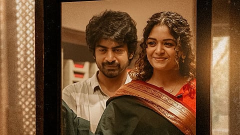 Arjun Das (L) and Aditi Shankar (R) in a poster for Once More