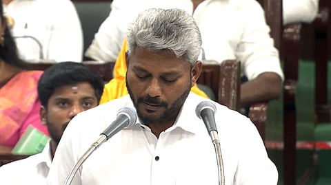 Tamil Nadu Finance Minister N. Marie Wilson presents the state government's maiden budget in the Assembly.