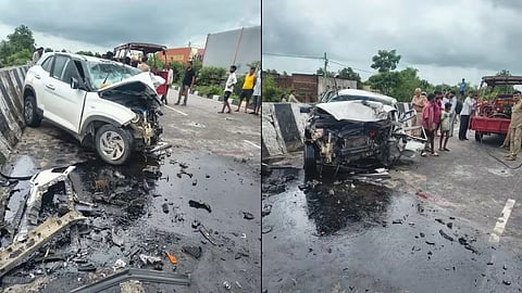 According to Jhansi Senior Superintendent of Police BBGTS Murthy, "The vehicle was being driven at a high speed.