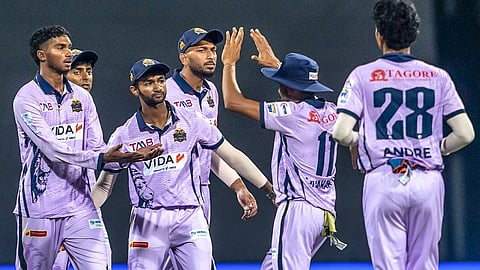 Kovai Kings players celebrate a wicket on Thursday